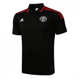Manchester United Trainings Polo 2022-23 Zwart Rood Zwart